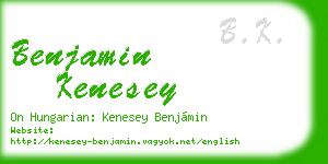 benjamin kenesey business card