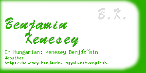 benjamin kenesey business card